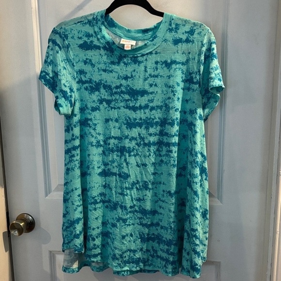 LuLaRoe Tops - Blue/ green  Tie-Dye A-line Women's Top